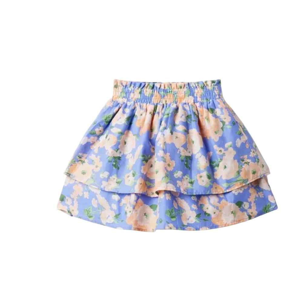 Janie‎ and Jack Floral Tiered Skirt - Deep Periwinkle Blue Girls size 18 see mez
